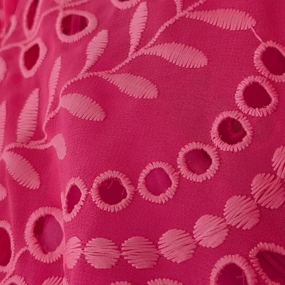 Lilly Pulitzer Almita Bright Pink Eyelet Dress, Size 10. Worn Once - Picture 9 of 10